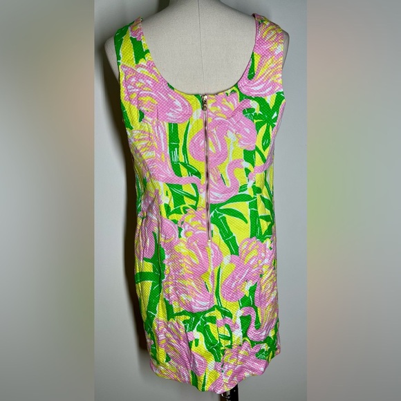 Lilly Pulitzer | Flamingo Dress Pink / Yellow | 20th Anniversary Target | 20W - Picture 3 of 6